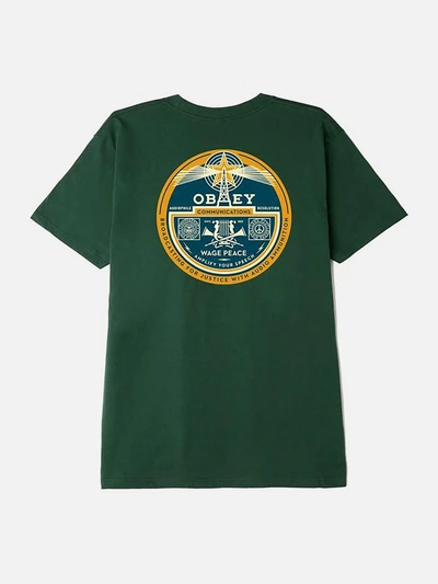 (165263109) 라디오 타워 반팔티 FOREST GREEN